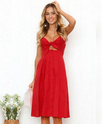 Elegant Women's Summer Sleeveless Backless Party Dress - Modest & Stylish Vestidos for Women