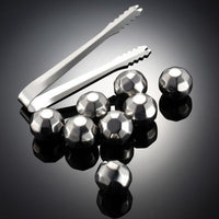 Elegant Whiskey Stones - Stainless Steel Ice Cubes for Perfect Chilling Without Dilution - Ideal Gift for Men & Connoisseurs