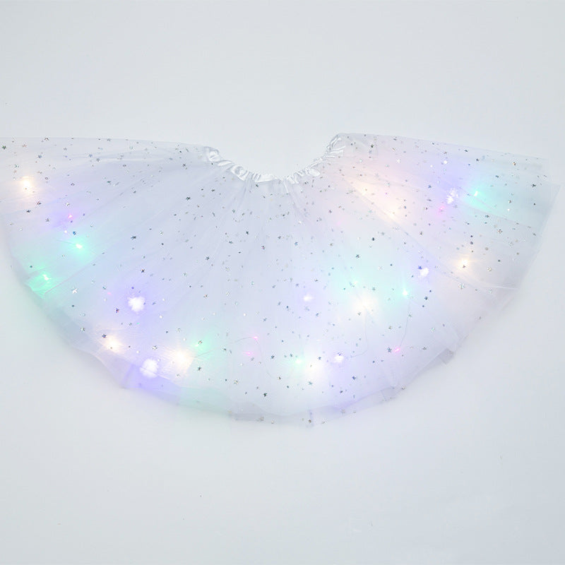 Magical & Luminous  LED Princess Halloween Tutu Skirt Sequins Shiny Skirt What Else You Got?