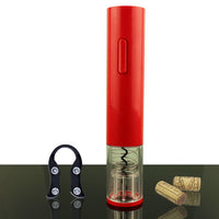 Electric Wine Bottle Opener with Foil Cutter - Battery Powered Automatic Corkscrew