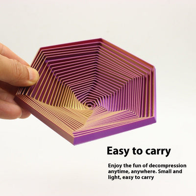 Hexagon Fidget Toy - 3D Printed Stress Reliever with Vibrant Colors