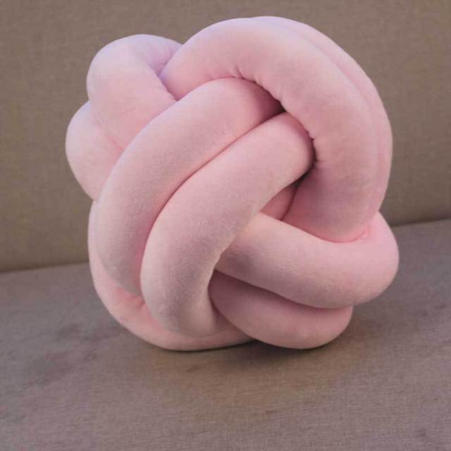 Knotted Plush Ball Design Round Throw Pillow What Else You Got?