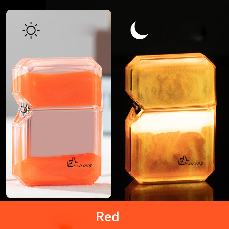 Luminous Quicksand Windproof Butane Lighter – Metal Glow‑Effect Flame Lighter What Else You Got?