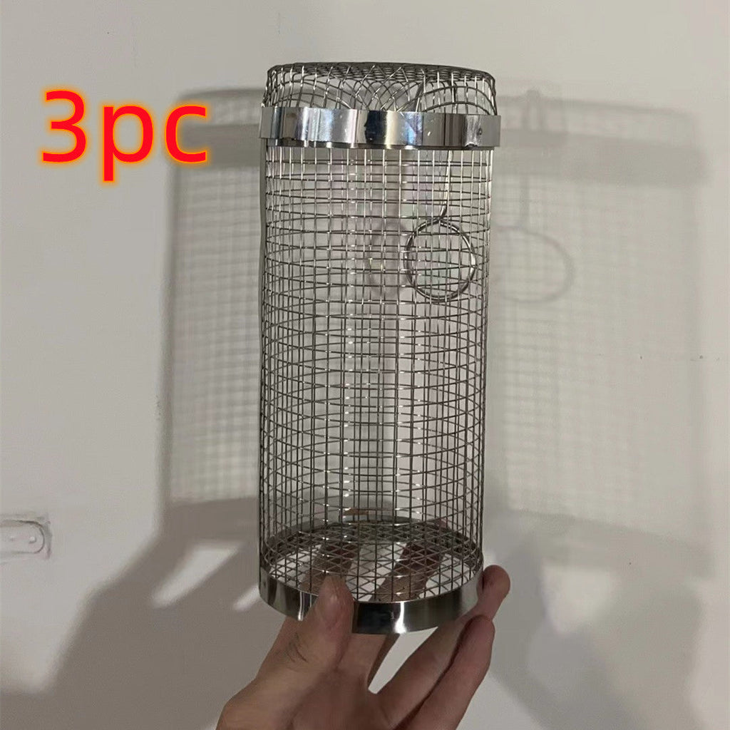 Rolling Grilling Basket – Stainless Steel Rotating BBQ Cylinder for Vegetables, Meats & Outdoor Cooking What Else You Got?
