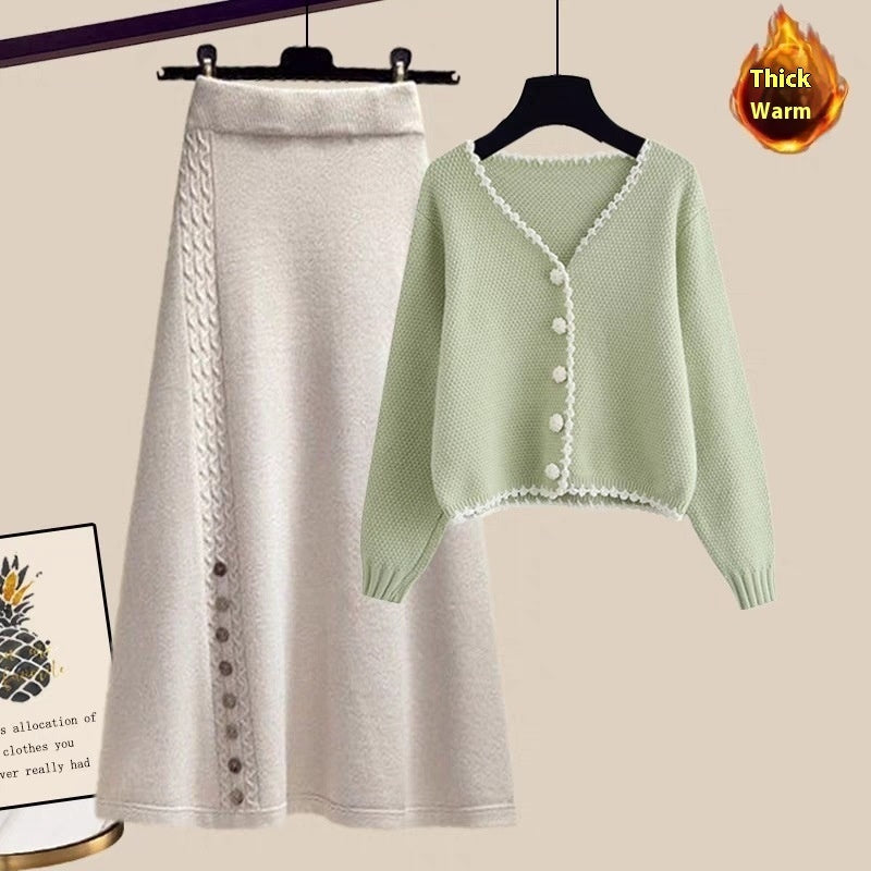 Winter Sweater Coat This Year Popular Skirt Two-piece Set What Else You Got?