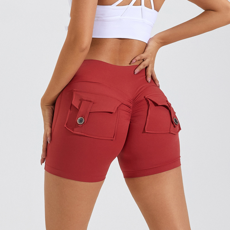 High Waist Hip Lifting Shorts With Pockets Quick Dry Yoga Fitness Sports Pants Summer Women Clothes What Else You Got?