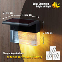 Solar Crystal-Glow RGB Step & Fence Light - Effortless Outdoor Illumination