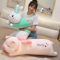 Adorable Rabbit Plush Body Pillow – Soft Cuddly Cushion for Kids & Cozy Spaces