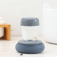 Soap-Dispensing Dish Brush – Push-Button Kitchen Scrub Brush