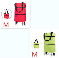 Foldable Grocery Cart with Wheels – Waterproof Reusable Shopping Bag on Wheels
