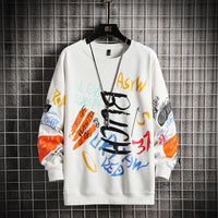 Harajuku Streetwear Crewneck – Oversized Japanese Hip Hop Pullover Sweatshirt