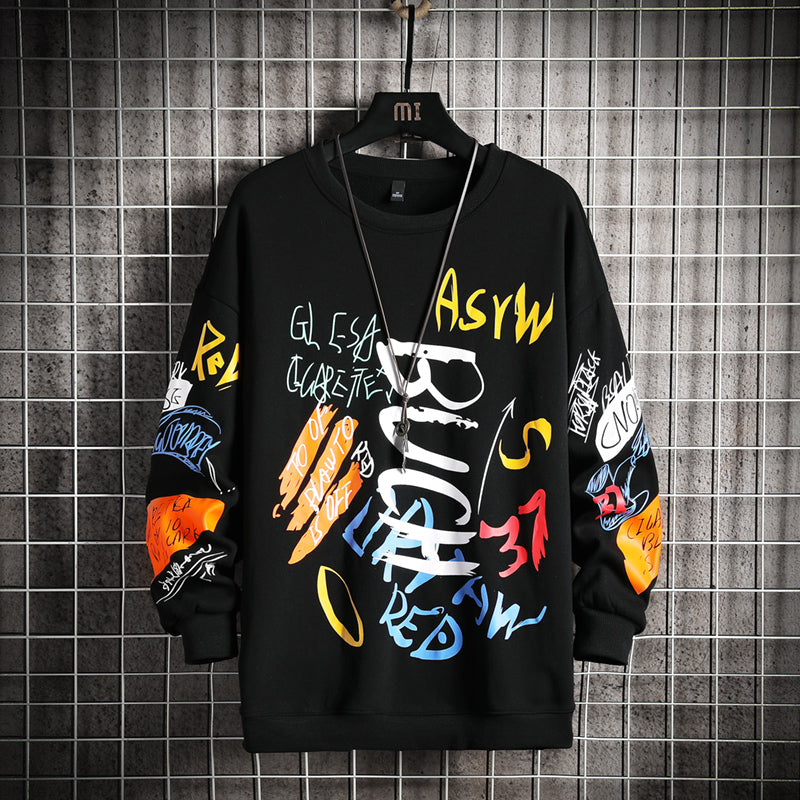 SingleRoad Mens Crewneck Sweatshirt Men Harajuku Oversized Japanese Streetwear Hip Hop Black Hoodie Men Sweatshirts Hoodies What Else You Got?