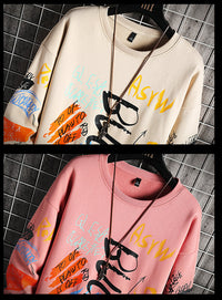 Harajuku Streetwear Crewneck – Oversized Japanese Hip Hop Pullover Sweatshirt