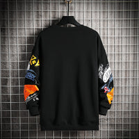 Harajuku Streetwear Crewneck – Oversized Japanese Hip Hop Pullover Sweatshirt