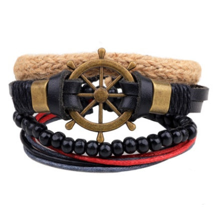 Hand‑Woven Leather Multilayer Bracelet – Vintage Punk Wrap Beads for Men & Women What Else You Got?