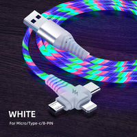 Fast Charge Streamer Data Cable - 3-in-1 Type-C Charging Solution