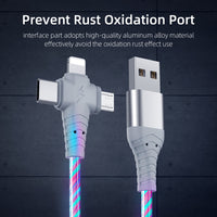 Fast Charge Streamer Data Cable - 3-in-1 Type-C Charging Solution