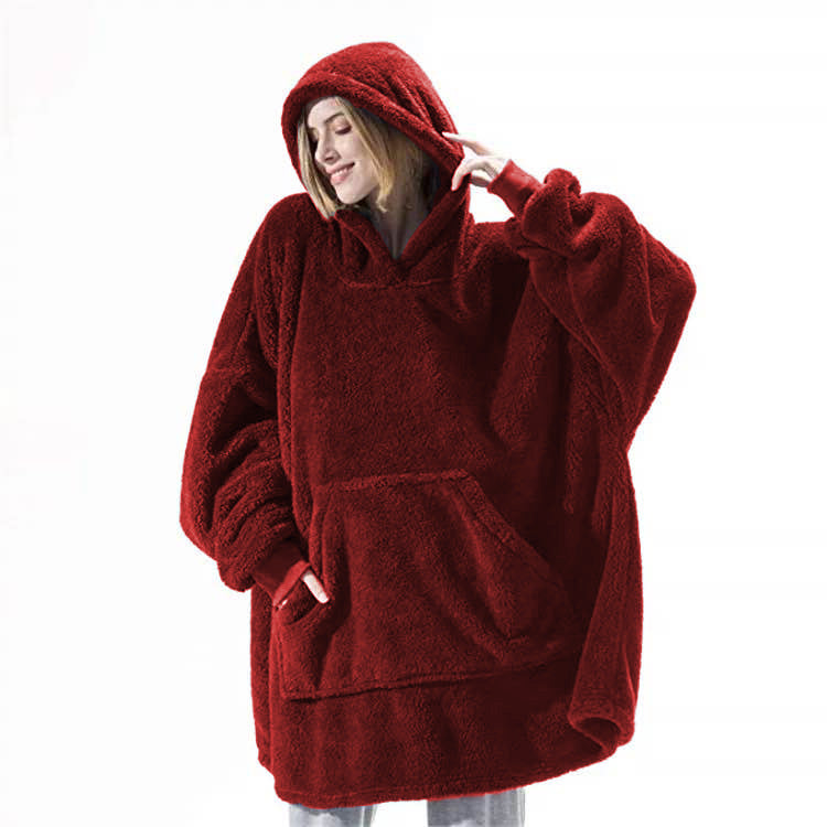 Oversized Wearable Blanket Hoodie – Double-Sided Fleece Sweatshirt with Big Pocket What Else You Got?