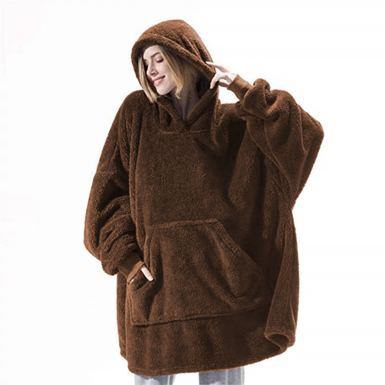 Oversized Wearable Blanket Hoodie – Double-Sided Fleece Sweatshirt with Big Pocket What Else You Got?