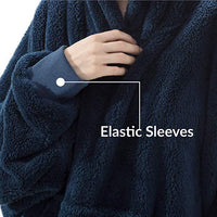 Ultra-Cozy Oversized Fleece Hoodie Blanket with Big Pocket – Warm Wearable Sweatshirt for Women