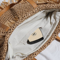 Elegant Tassel Straw Woven Bag - Retro Beach Shoulder Bag for Women