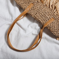 Elegant Tassel Straw Woven Bag - Retro Beach Shoulder Bag for Women