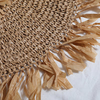 Elegant Tassel Straw Woven Bag - Retro Beach Shoulder Bag for Women