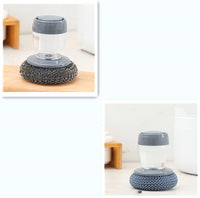 Soap-Dispensing Dish Brush – Push-Button Kitchen Scrub Brush