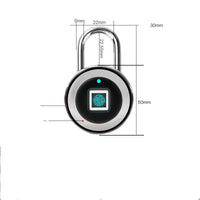 Fingerprint Padlock - IP68 Waterproof, Anti-Theft Zinc Alloy Lock with Type-C Charging - Keyless Security for Travel, Gym & More