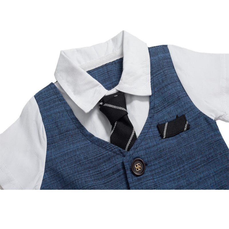 Summer New Baby Boy Jumpsuit Boys Gentleman Baby Children's Clothing What Else You Got?