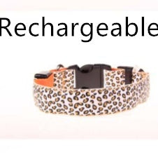 LED Dog Collar Safety Adjustable Nylon Leopard Pet Collar What Else You Got?