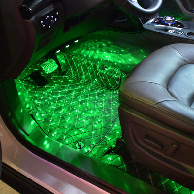 Starry Night Car LED Star Lamp - USB Atmosphere Light with Remote & Music Sync - Christian-Inspired Interior Decor