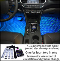 Starry Night Car LED Star Lamp - USB Atmosphere Light with Remote & Music Sync - Christian-Inspired Interior Decor