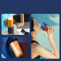 Portable USB Blender Cup – 6-Blade Mini Juicer for Smoothies & Shakes