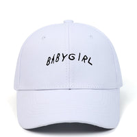 BABYGIRL Embroidered Baseball Cap - Stylish Sun Visor for Women & Girls - Cotton Twill Cap with Scripture Design