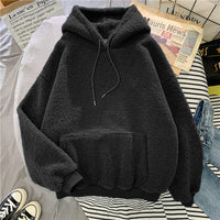 Women’s Cozy Velvet Hoodie with Pockets – Soft & Stylish Loungewear