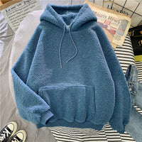 Women’s Cozy Velvet Hoodie with Pockets – Soft & Stylish Loungewear