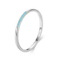 Rainbow Gemstone Sterling Silver Ring – Minimalist Colorful Index Finger Jewelry for Women