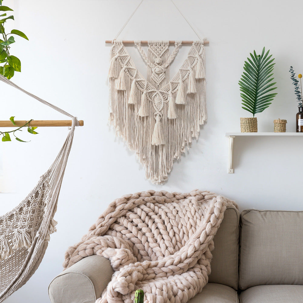 Hand-woven Pendant Macrame Wall Hanging Boho Woven Tapestry Bohemian Crafts Room Decoration Gorgeous Tapestry For Home Decor What Else You Got?