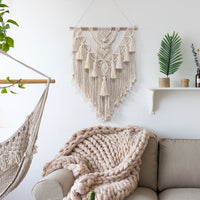 Boho Macrame Wall Hanging | Handcrafted Cotton Tapestry for Living Room & Bedroom Decor - Unique Boho Wall Art