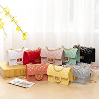Elegant Pearl & Diamond Chain Crossbody Bag - Small Bag, Big Statement