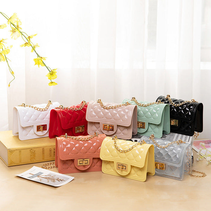 Elegant Pearl & Diamond Chain Crossbody Bag - Small Bag, Big Statement