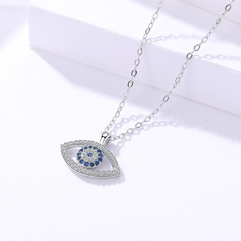 s925 Sterling Silver Jewelry European and American Atmospheric Demon Eye Necklace Eye Pendant What Else You Got?