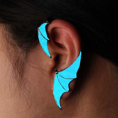 Glow In The Dark Dragon Wings Earrings - Angelic Fantasy Design - Christian Jewelry