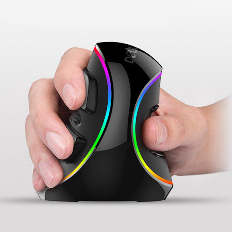 Ergonomic Vertical Gaming Mouse with RGB & 6 Buttons – Wired/Wireless for PC & Laptop – Comfortable & Precise