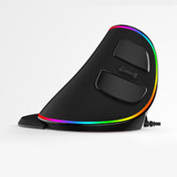 Ergonomic Vertical Gaming Mouse with RGB & 6 Buttons – Wired/Wireless for PC & Laptop – Comfortable & Precise