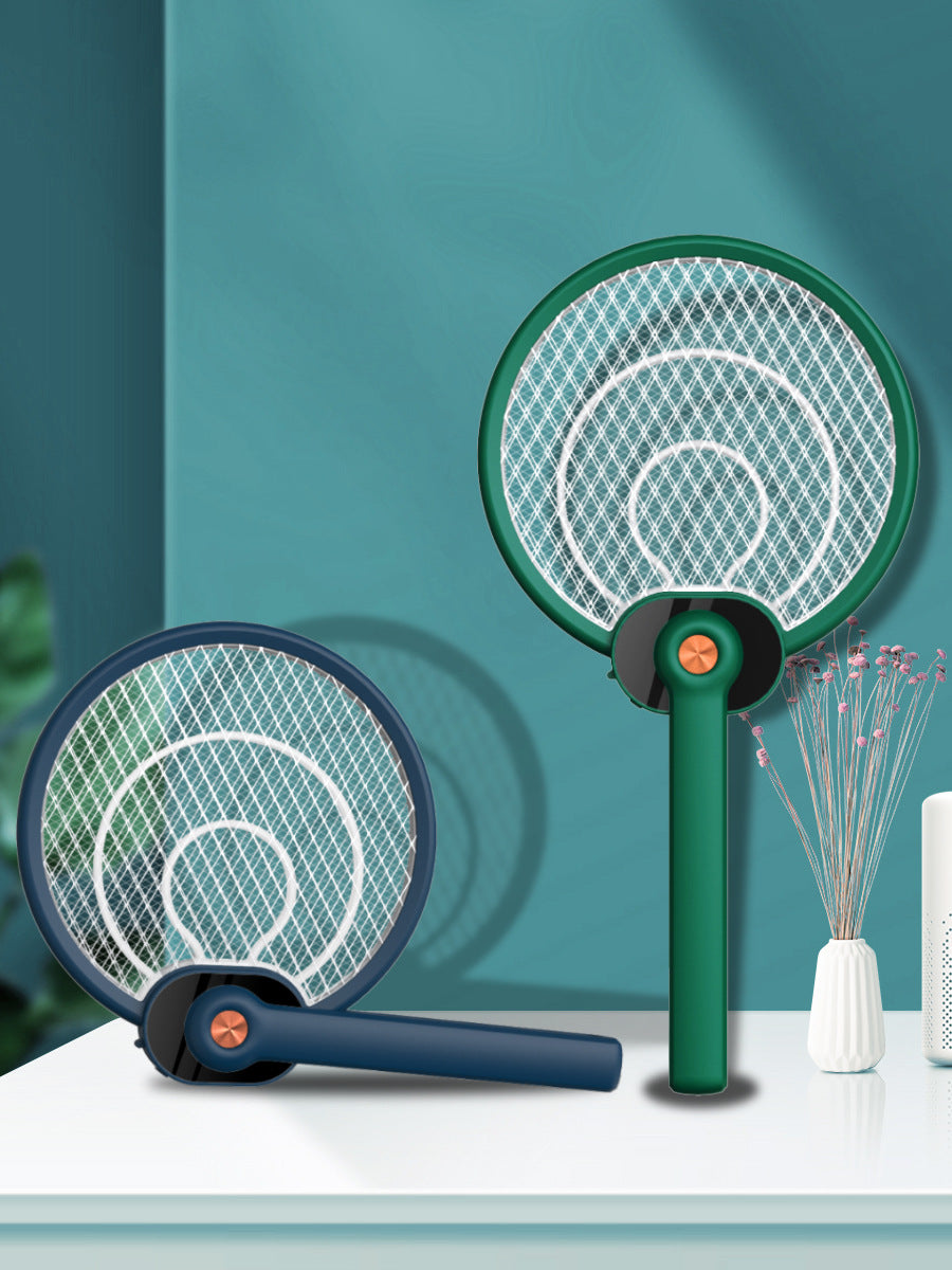 2‑in‑1 Electric Mosquito Swatter & UV Trap Lamp – Rechargeable Foldable Fly Zapper with Safe Triple‑Layer Grid, 3000V Output, 1200mAh Battery What Else You Got?