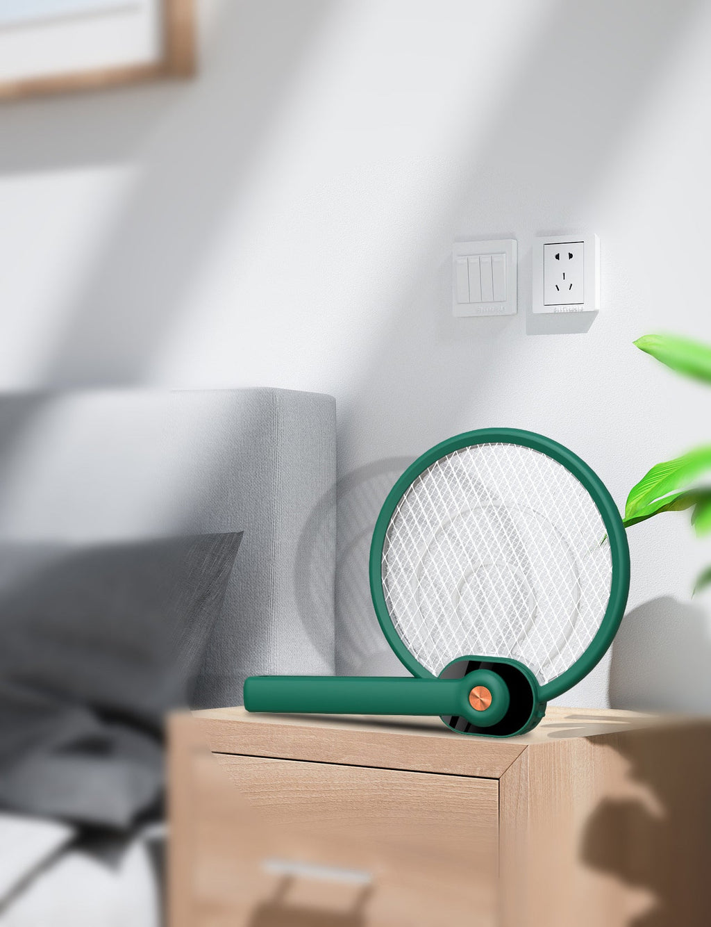 2‑in‑1 Electric Mosquito Swatter & UV Trap Lamp – Rechargeable Foldable Fly Zapper with Safe Triple‑Layer Grid, 3000V Output, 1200mAh Battery What Else You Got?