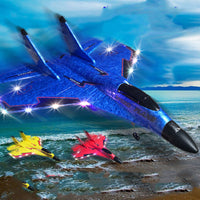 Zhiyang Mig 530 Glider - Remote Control Toy Fighter with LED Lights & Foam Body