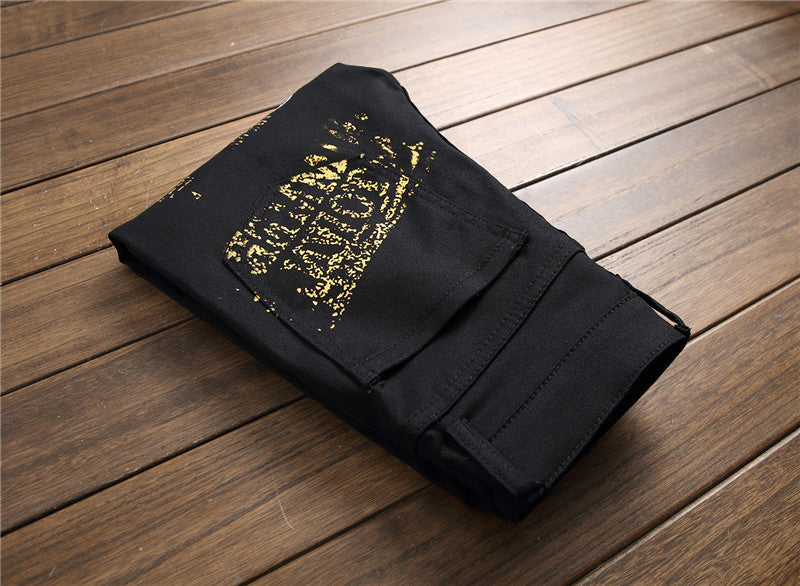 Jeans Slim Graffiti Print Plus Size Trousers Men What Else You Got?